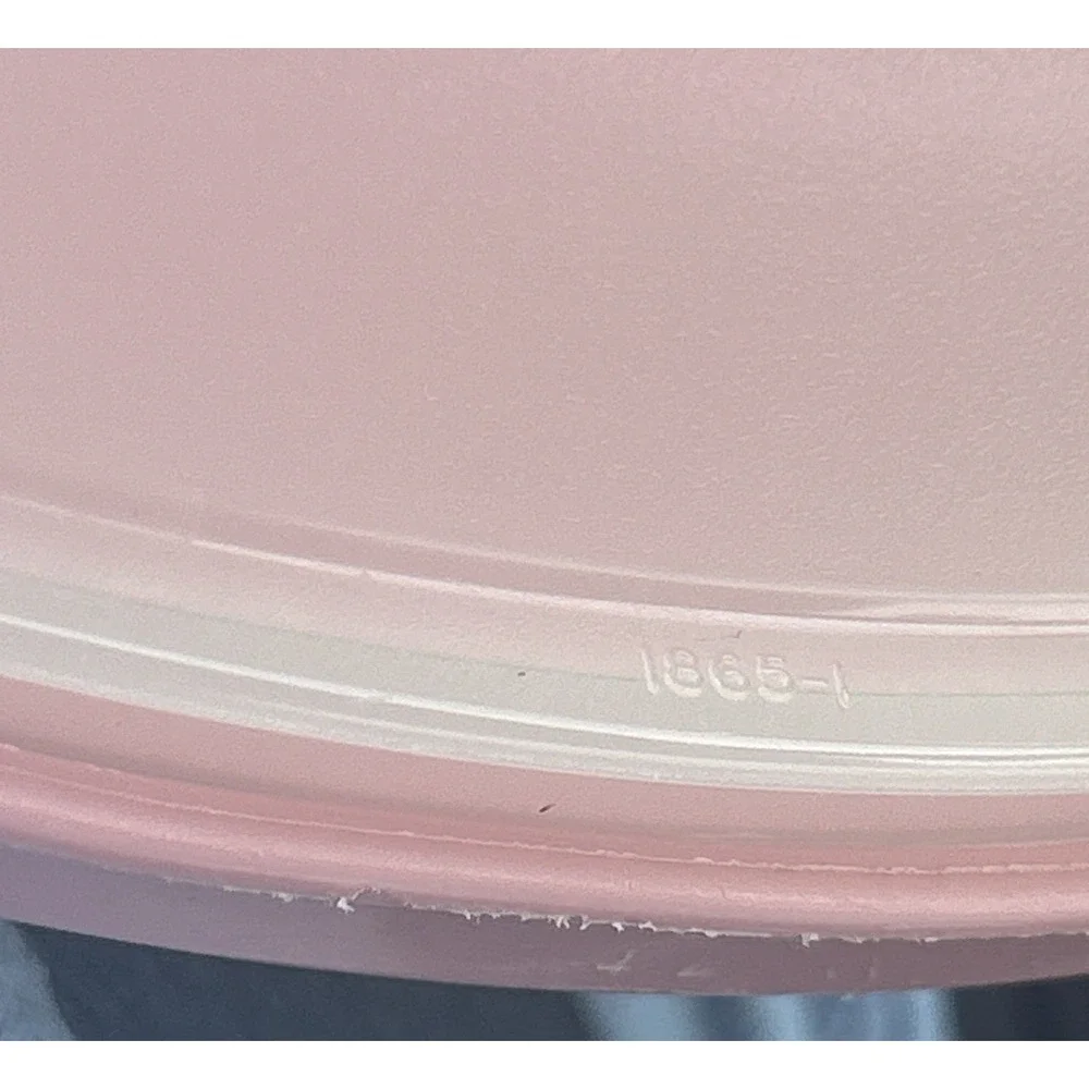 2 VTG TUPPERWARE (1) Round Dome Sheer Replacement Lid #1865-1 And 1 Pink 1832-5